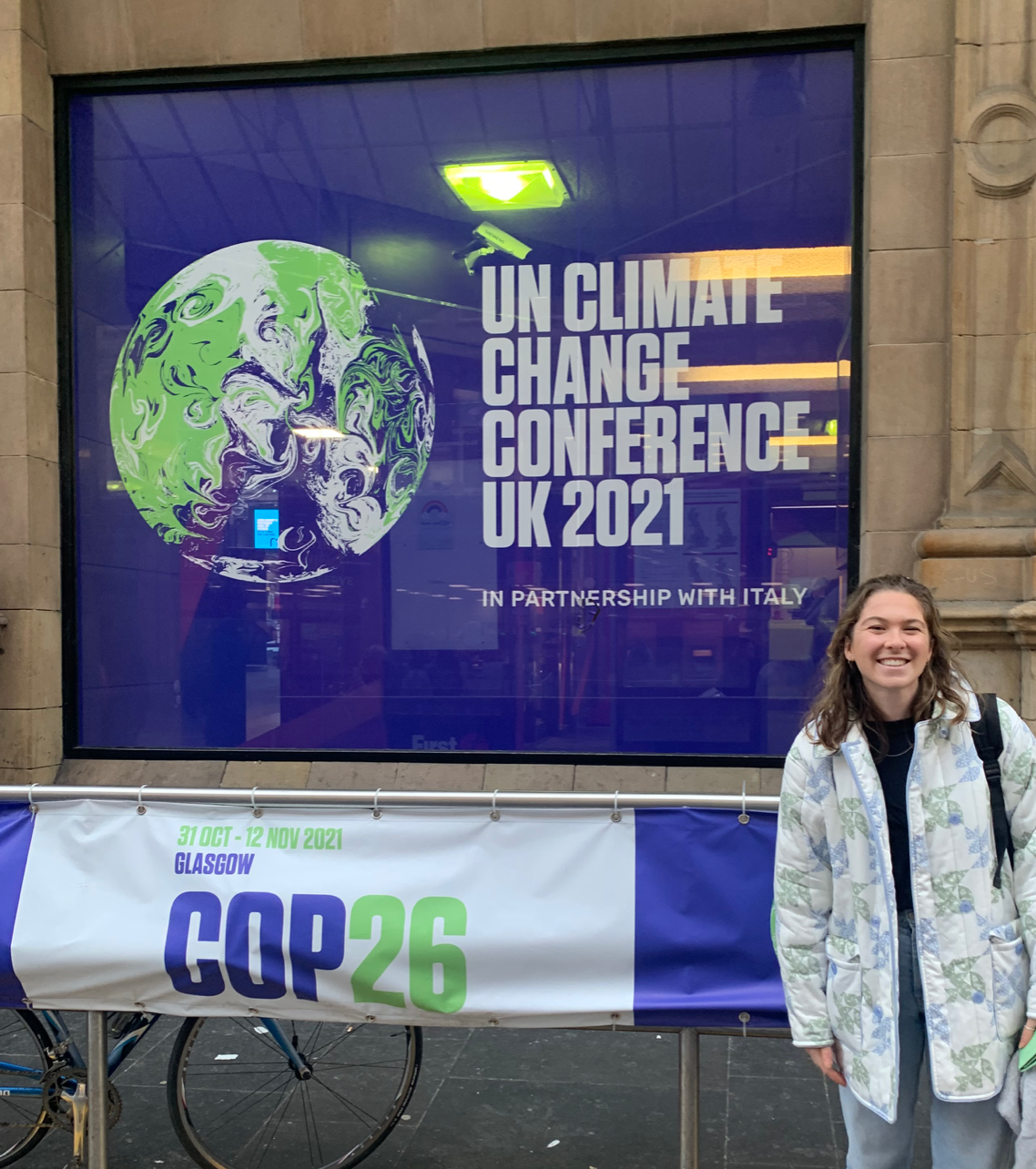 Clean Sailors crew mate, Libby, presents at COP26